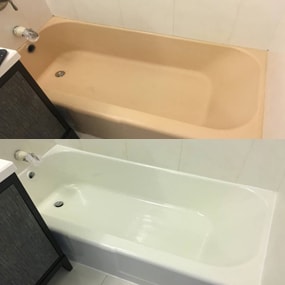Bathtub refinishing before-after houston