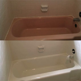 Bathtub refinishing before-after gallery Houston